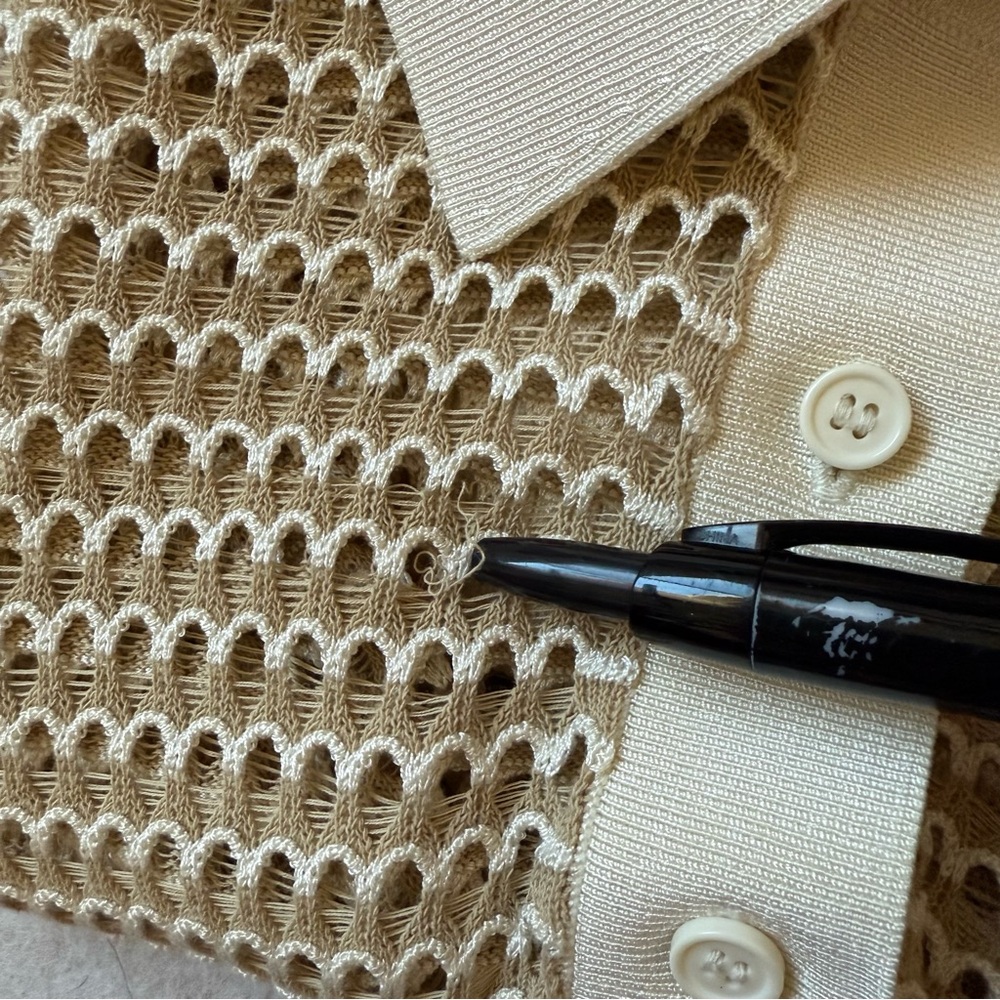 COS Mesh Crochet Polo Shirt Top S NWOT - Picture 11 of 11
